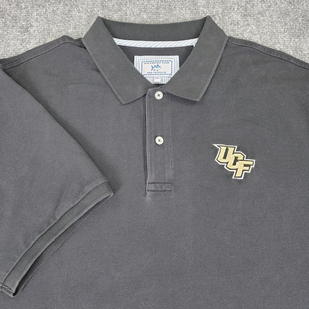 UCF Knights Polo Shirt Mens XXL Black NCAA Football Southern Tide Embroidered